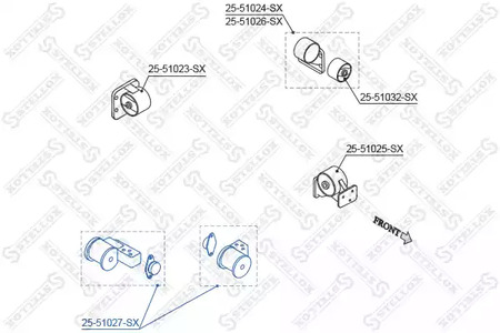 Опора двигателя STELLOX 25-51027-SX