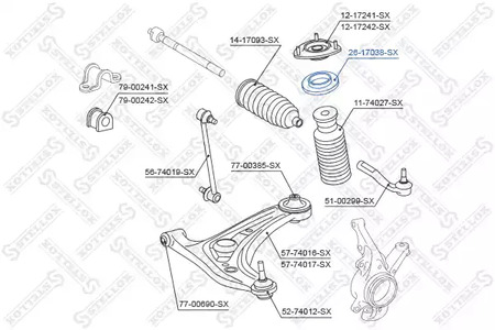 Опора стойки амортизатора STELLOX 26-17038-SX