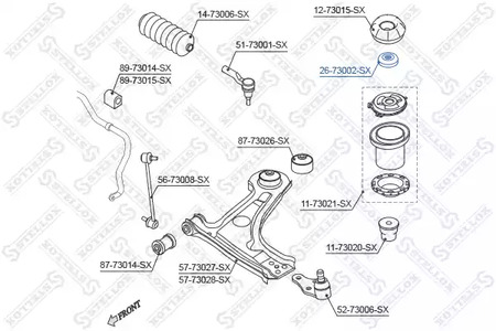 26-73002-SX STELLOX Подшипник опорный