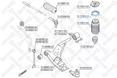 26-73003-SX STELLOX Опора стойки амортизатора