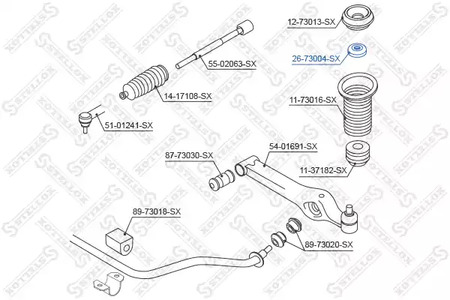 26-73004-SX STELLOX Опора стойки амортизатора