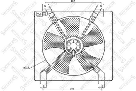 Вентилятор, охлаждение двигателя STELLOX 29-99255-SX