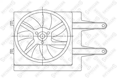 29-99258-SX STELLOX Вентилятор охлаждения радиатора двигателя