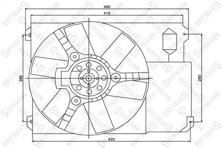 Вентилятор, охлаждение двигателя STELLOX 29-99427-SX