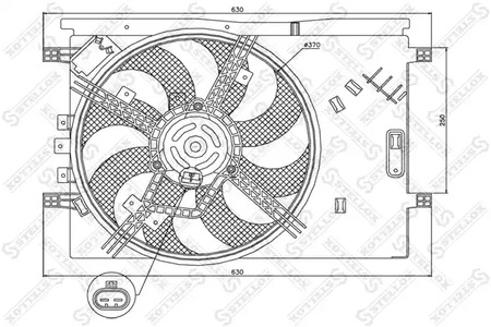 29-99446-SX STELLOX вентилятор охлаждения