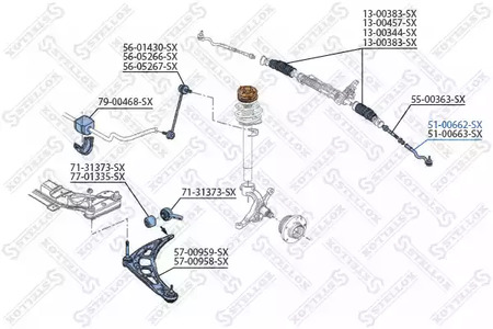 Фото 1 51-00662-SX STELLOX Наконечник рулевой тяги