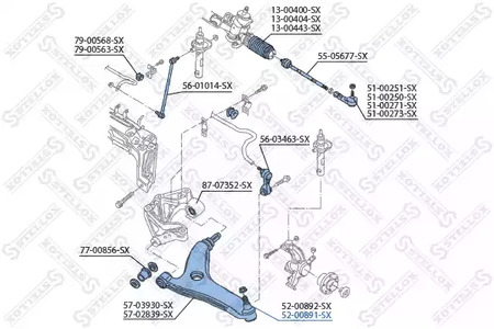 Фото 1 52-00891-SX STELLOX Опора шаровая