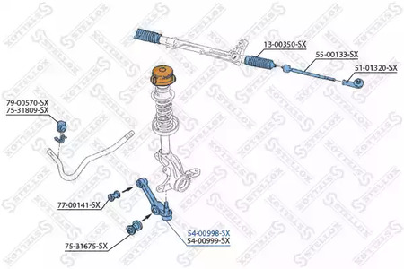 Фото 1 54-00998-SX STELLOX Рычаг подвески