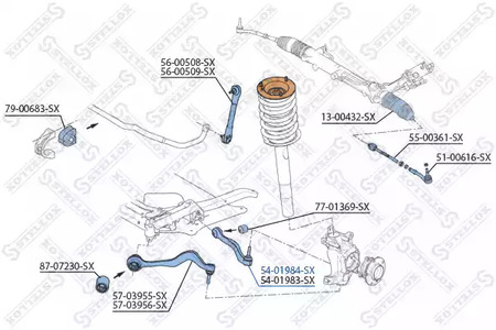 Фото 1 54-01984-SX STELLOX Рычаг подвески