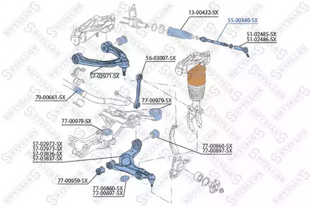 Тяга рулевая STELLOX 55-00340-SX