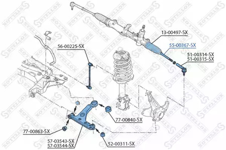 55-00367-SX STELLOX Рулевая тяга