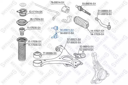 56-00011-SX STELLOX Тяга стабилизатора