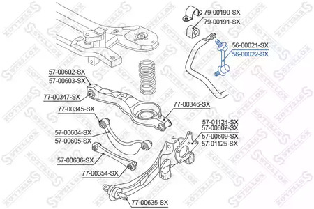 56-00022-SX STELLOX Тяга стабилизатора
