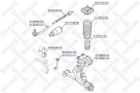 56-00023-SX STELLOX Тяга стабилизатора