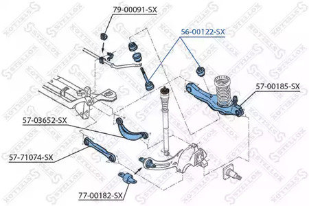 56-00122-SX STELLOX Стойка стабилизатора заднего