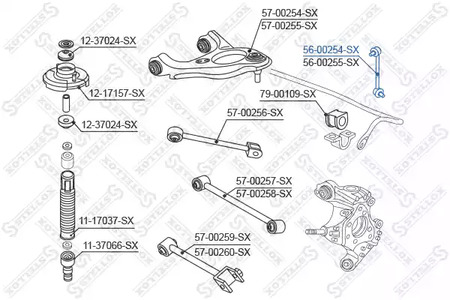 56-00254-SX STELLOX Тяга стабилизатора