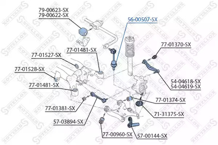 Стойка стабилизатора STELLOX 56-00507-SX