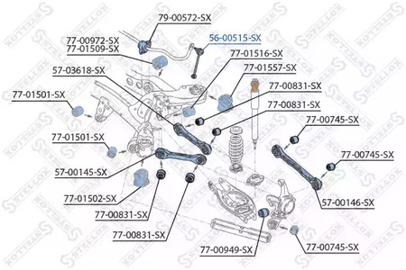 Стойка стабилизатора STELLOX 56-00515-SX