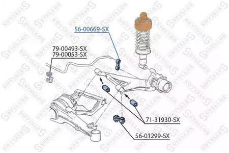 Фото 1 56-00669-SX STELLOX Тяга стабилизатора