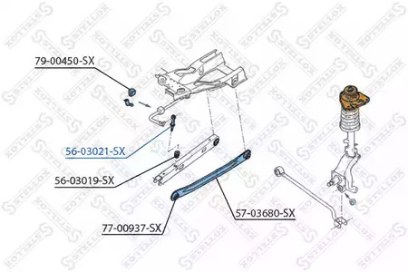 56-03021-SX STELLOX Комплект тяги стабилизатора