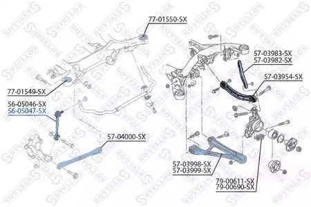 Фото 1 56-05047-SX STELLOX Тяга стабилизатора