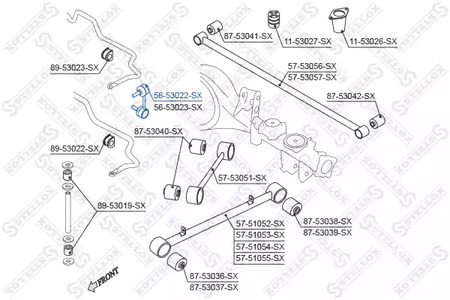 56-53022-SX STELLOX Тяга стабилизатора