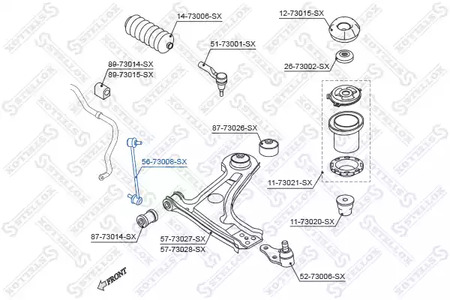 Фото 1 56-73008-SX STELLOX Тяга / стойка, стабилизатор