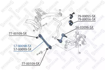 57-00098-SX STELLOX Рычаг подвески