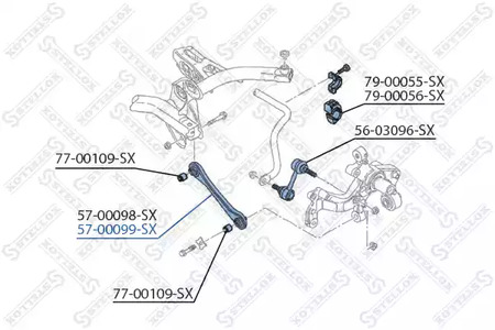 57-00099-SX STELLOX Рычаг подвески