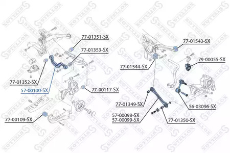 Рычаг подвески STELLOX 57-00100-SX