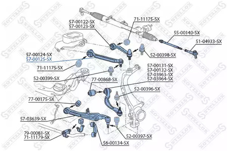 57-00125-SX STELLOX Рычаг независимой подвески колеса подвеска колеса