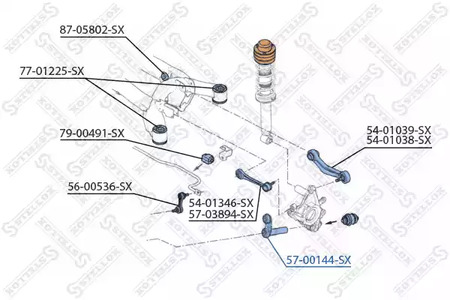 57-00144-SX STELLOX Рычаг подвески