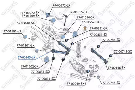 57-00145-SX STELLOX Рычаг подвески