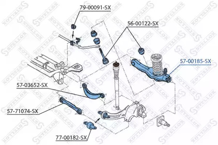 57-00185-SX STELLOX Рычаг независимой подвески колеса, подвеска колеса