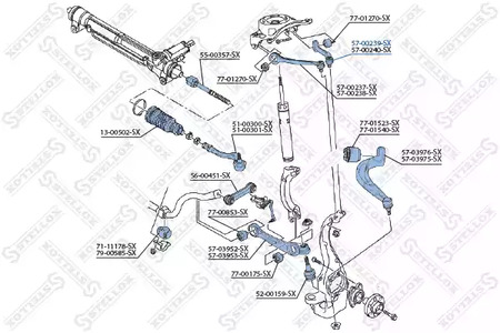 57-00239-SX STELLOX Рычаг подвески