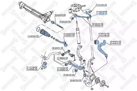 57-00240-SX STELLOX Рычаг подвески