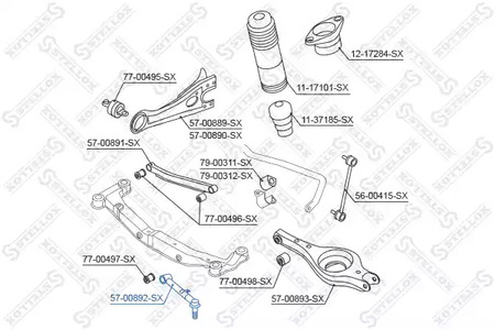 57-00892-SX STELLOX Рычаг подвески