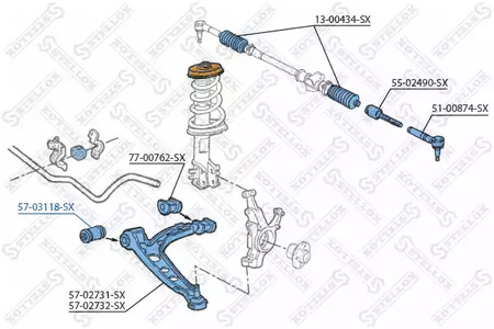 Сайлентблок STELLOX 57-03118-SX