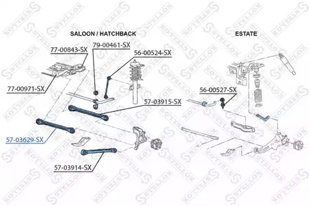 57-03629-SX STELLOX Рычаг подвески