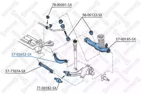 57-03652-SX STELLOX Сайлентблок