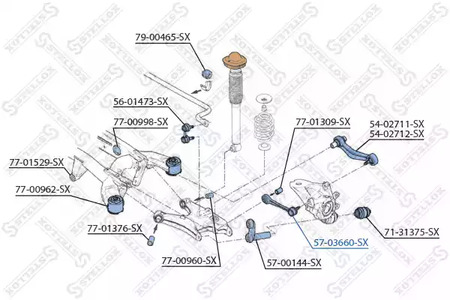 Рычаг подвески STELLOX 57-03660-SX