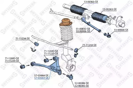 57-03663-SX STELLOX Рычаг подвески