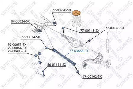 57-03668-SX STELLOX Рычаг подвески