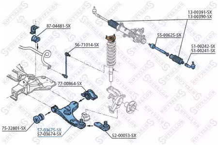 57-03675-SX STELLOX Рычаг подвески