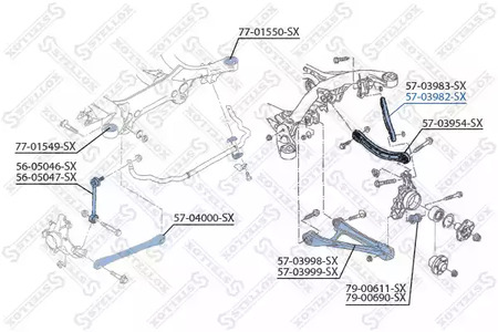 57-03982-SX STELLOX Рычаг независимой подвески колеса подвеска колеса