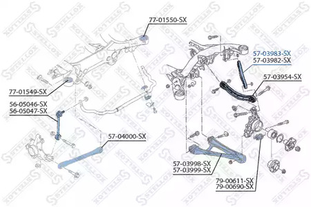 Рычаг независимой подвески колеса подвеска колеса STELLOX 57-03983-SX