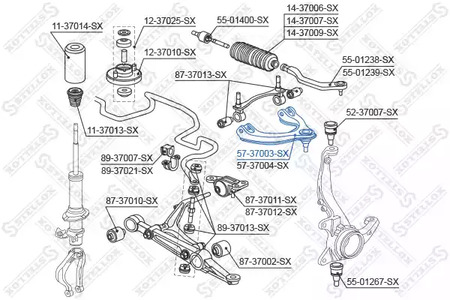 Фото 1 57-37003-SX STELLOX рычаг передний верхний левый