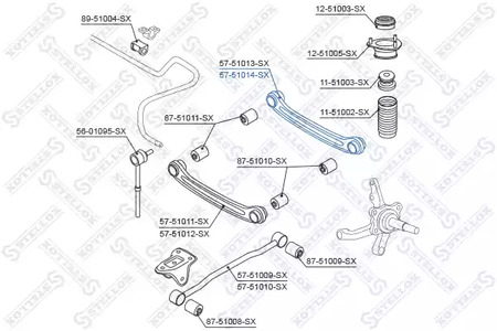 Рычаг подвески STELLOX 57-51014-SX