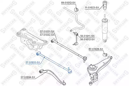Рычаг независимой подвески колеса подвескы колеса STELLOX 57-51033-SX