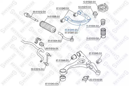 Рычаг подвески STELLOX 57-51046-SX